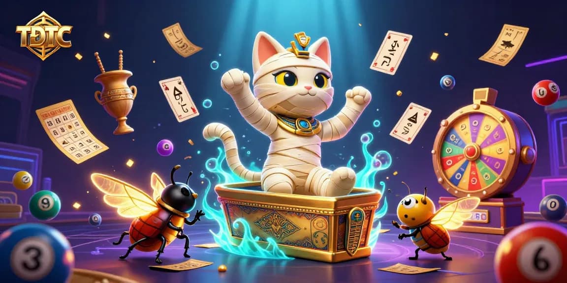 Win big with TDTC in this vibrant 3D illustration of the ancient Egyptian casino scene.