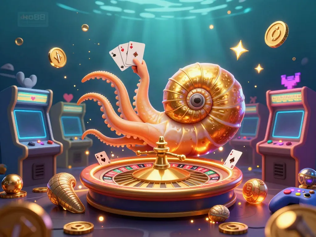 Engage with the thrilling vibe of HQ88 featuring vibrant arcade elements and a dynamic casino scene.