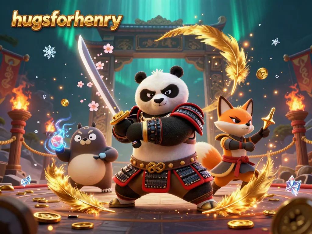 Experience action with hugsforhenry in a vibrant, dynamic 3D casino-themed illustration.