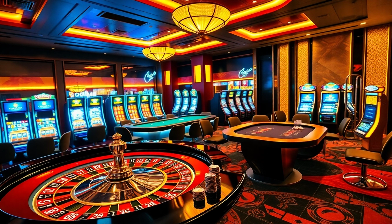 Experience the thrill of playing at loto188.gb.net with vibrant poker chips and roulette displays.