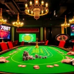 Players strategically betting at a luxurious 788t poker table under dramatic lighting.