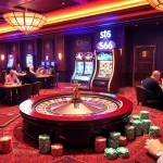 Experience the thrill of high-stakes gambling at s666 casino tables with vibrant poker chips.