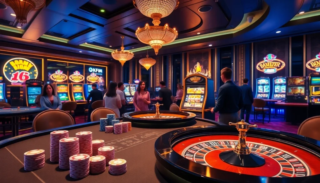 Exciting registration at OKFUN đăng ký showcased in a vibrant and luxurious casino image.