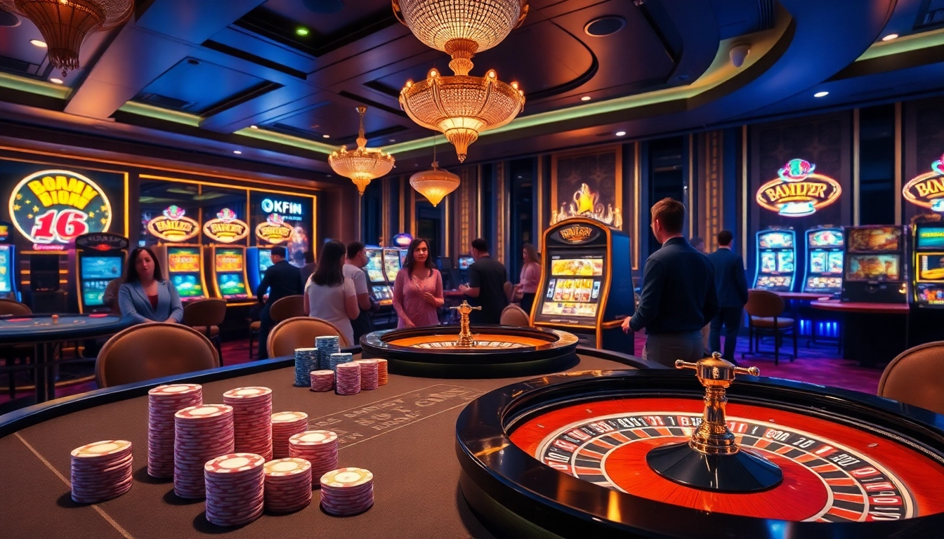 Exciting registration at OKFUN đăng ký showcased in a vibrant and luxurious casino image.