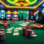 SV88 players enjoying a vibrant casino experience with high-stakes poker and lively betting.