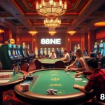 Players engaging in thrilling games at 888NEW, showcasing excitement and luxury in a vibrant casino atmosphere.