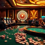 Experience thrilling gameplay at Sunwin with engaging casino tables and colorful poker chips.