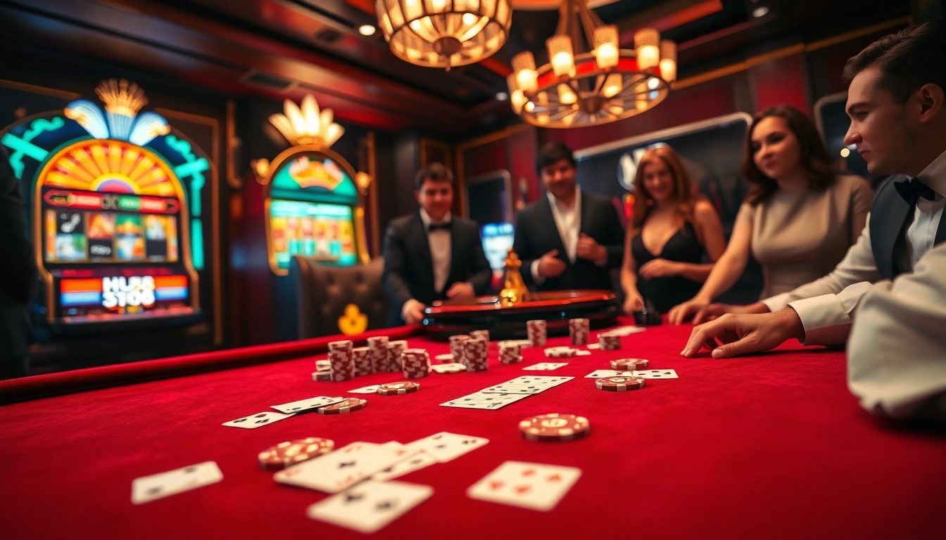Experience excitement at HU 88's luxurious casino with vibrant gaming tables and winning moments.