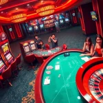 Experience the excitement of 99ok with vibrant casino tables, poker chips, and engaging online betting dynamics.