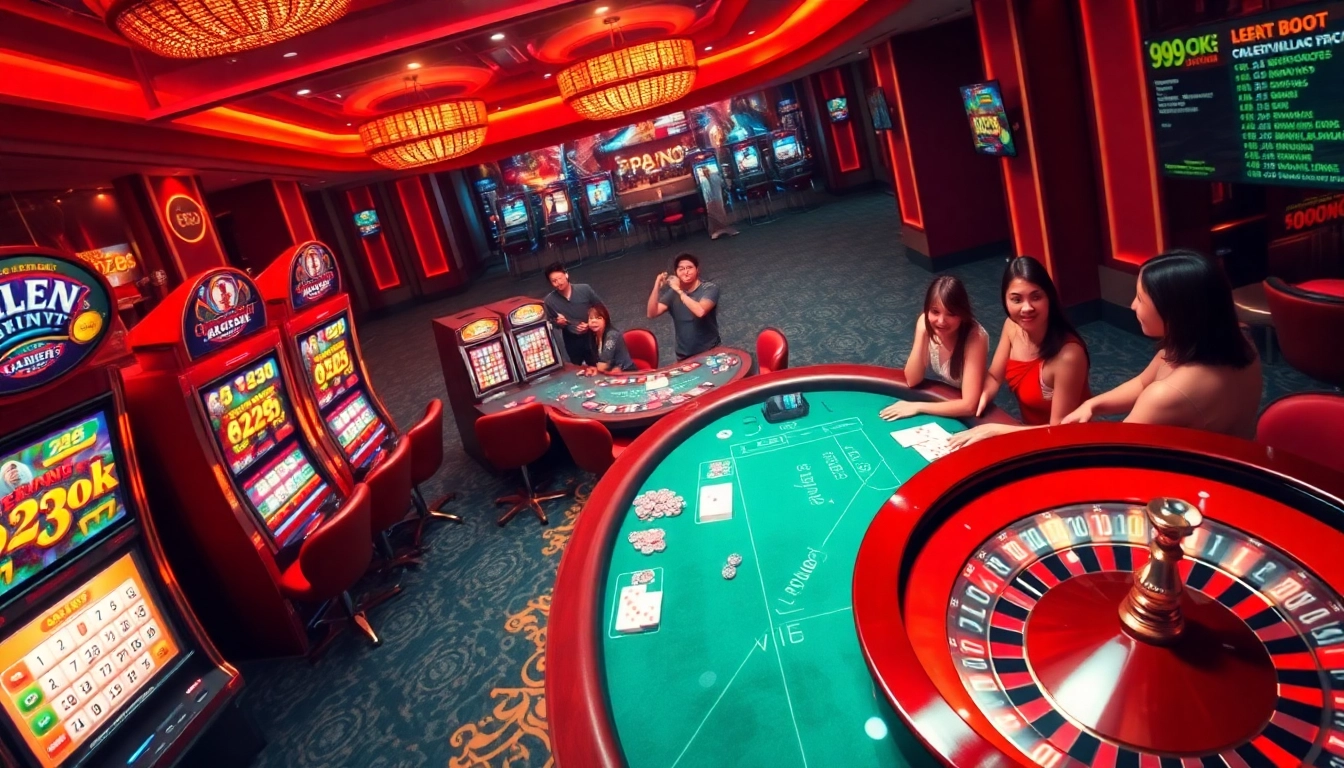 Experience the excitement of 99ok with vibrant casino tables, poker chips, and engaging online betting dynamics.