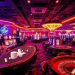Experience the thrill of nohu slot machines and vibrant casino tables in an exciting gaming atmosphere.