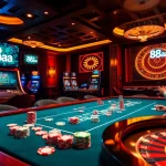 Engaged players strategizing around a luxurious poker table at 88aa casino.