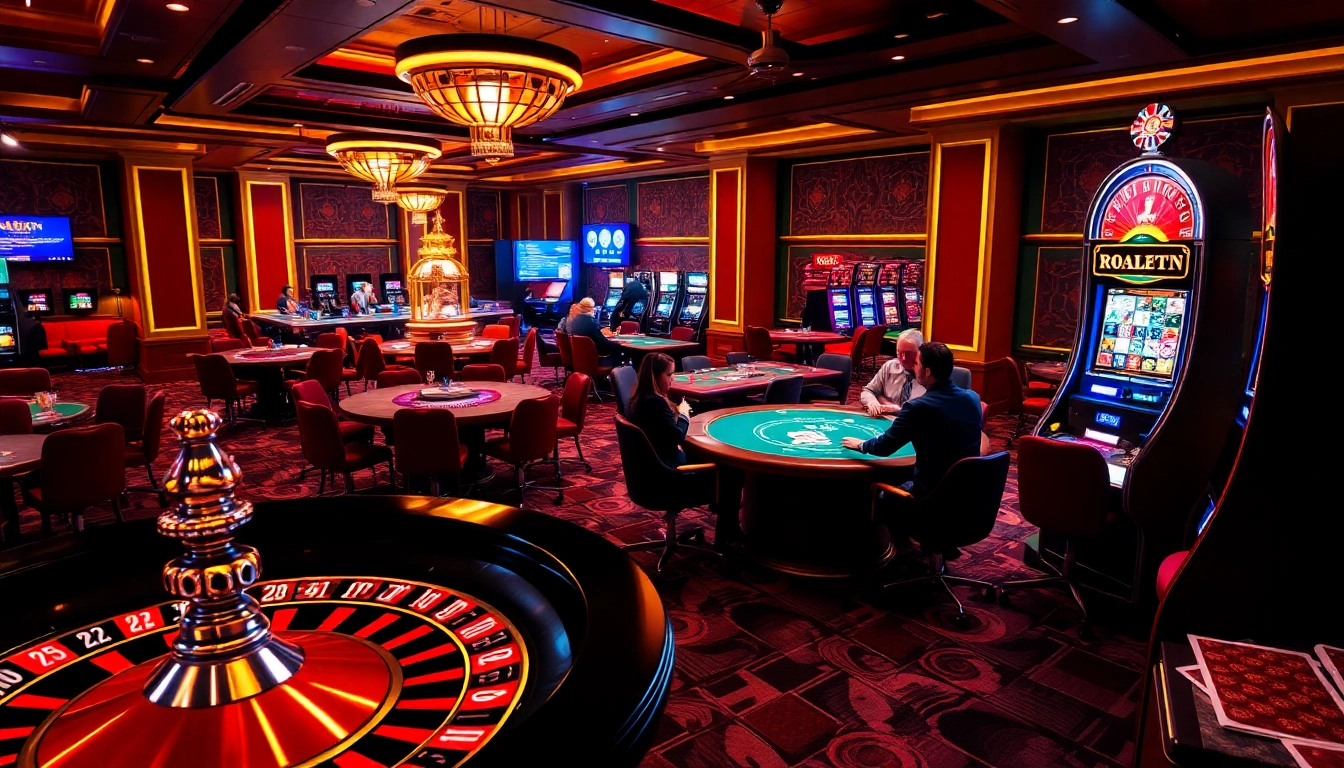 Players experience excitement at the roulette table in a vibrant casino setting at https://mb66.ski/.