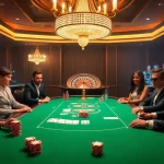 A thrilling poker game in a luxurious casino setting featuring 789P high-stakes chips and exquisite decor.